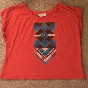 ORANGE TRIBAL CROP TOP
